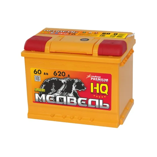 Аккумулятор МЕДВЕДЬ PUNCH 60 Ач 620 А (EN), обратная полярность, LN2