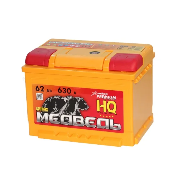 Аккумулятор МЕДВЕДЬ PUNCH 62 Ач 630 А (EN), обратная полярность, LBN2