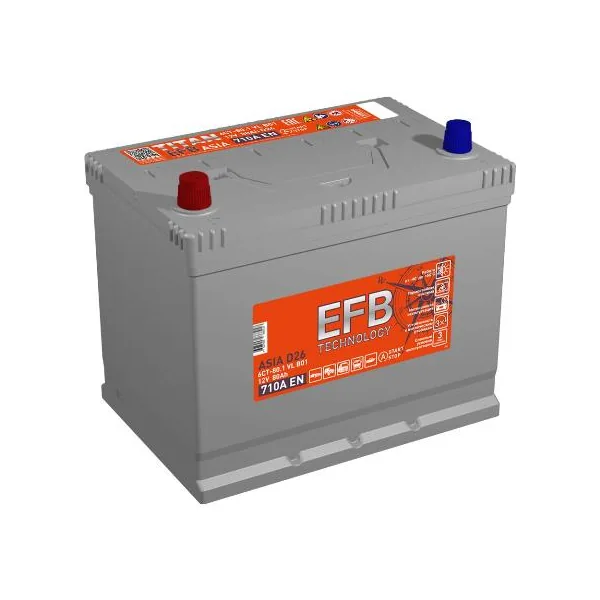 Аккумулятор TITAN Asia EFB 80Ah прямой EN710 D26R