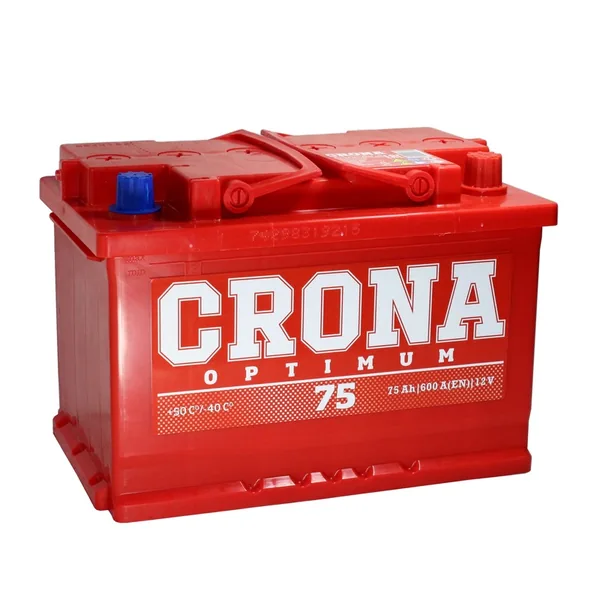 Аккумулятор CRONA 75 Ач 600 А (EN), прямая полярность, LN3