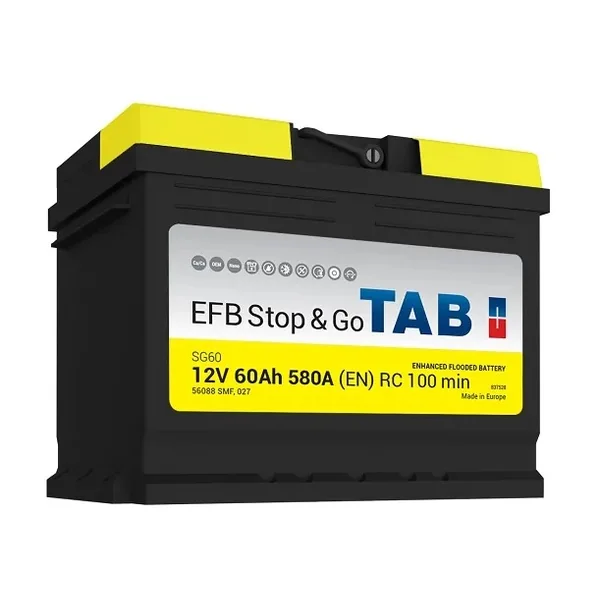 Аккумулятор TAB EFB Stop & Go 60 Ач 640 А (EN), обратная полярность, LN2