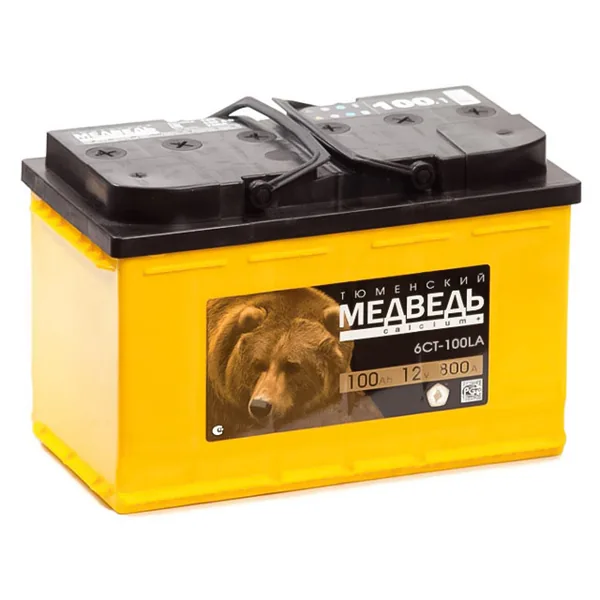 Аккумулятор ТЮМЕНСКИЙ МЕДВЕДЬ Calcium Plus 100 Ач 830 А (EN), обратная полярность, LN5