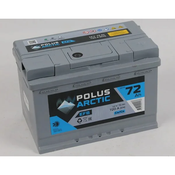 Аккумулятор POLUS Arctic EFB 72Ah euro EN720