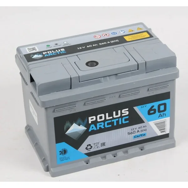 Аккумулятор POLUS Arctic 60 Ач 560 А (EN), обратная полярность, LBN2