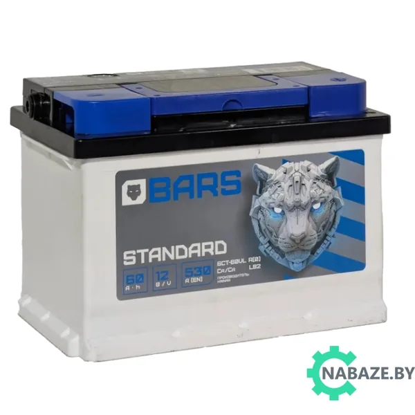 Аккумулятор BARS Standart 60 Ач 530 А (EN), обратная полярность, LBN2