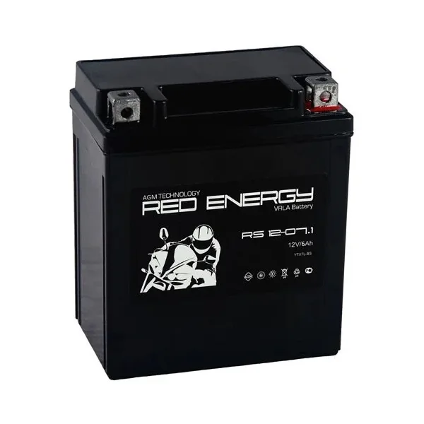 Аккумулятор RED ENERGY 7 Ач 110 А (EN), обратная полярность, YTX7L