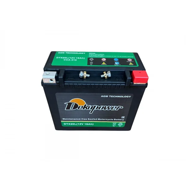 Аккумулятор DEKA POWER DTX20L 18 Ач 310 А (EN), обратная полярность, 176x89x154
