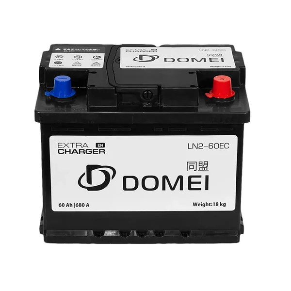 Аккумулятор DOMEI Extra Charger 60 Ач 680 А (EN), обратная полярность, LN2