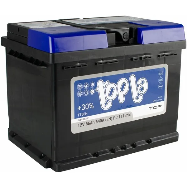 Аккумулятор TOPLA TOP TT66H 66Ah euro EN640 (Словения) 242*175*190
