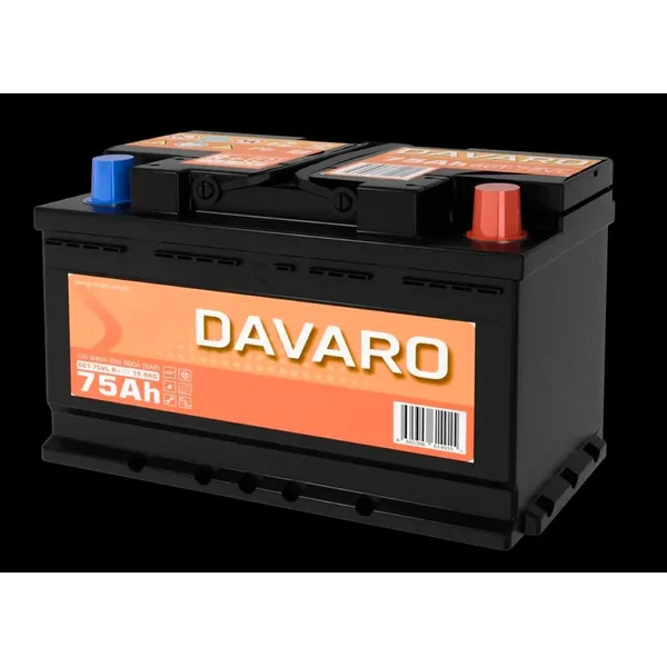 Аккумулятор DAVARO 75 Ач 640 А (EN), прямая полярность, LN3