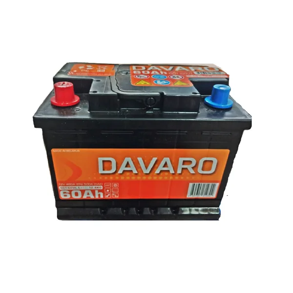 Аккумулятор DAVARO 60 Ач 500 А (EN), прямая полярность, LN2