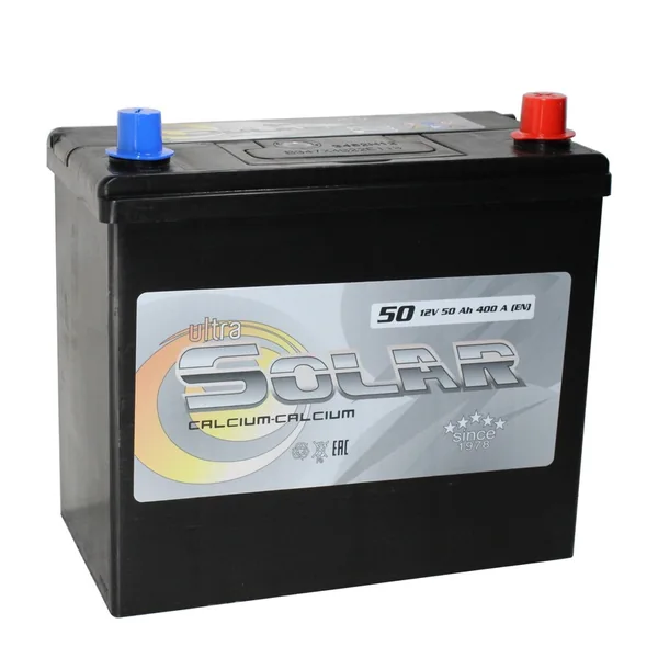 Аккумулятор ULTRA SOLAR BLACK ASIA 50 Ач 400 А (EN), обратная полярность, B24