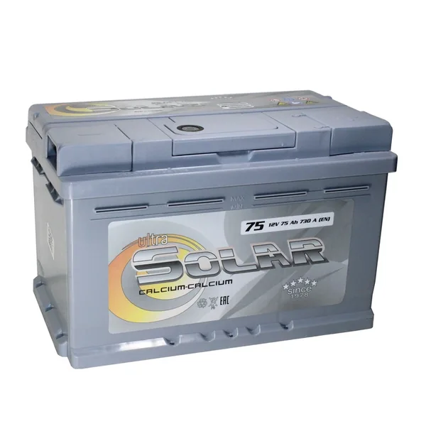 Аккумулятор ULTRA SOLAR BLACK 75 Ач 730 А (EN), обратная полярность, LBN3
