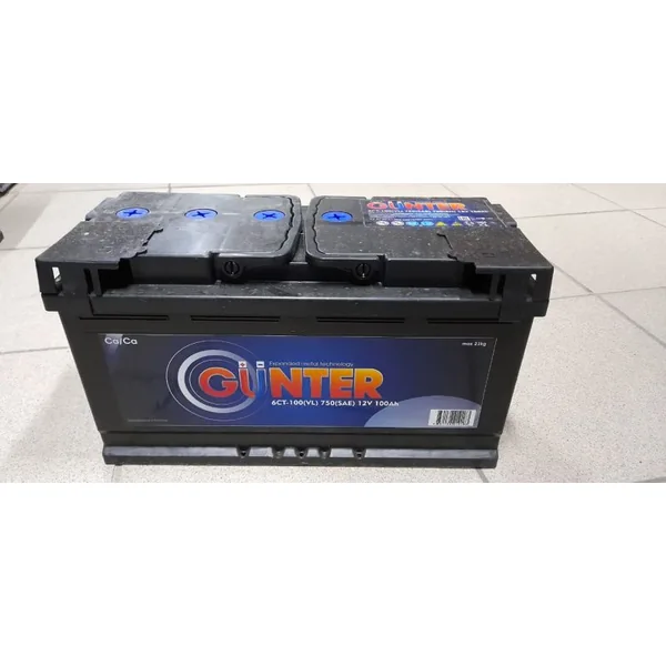Аккумулятор GUNTER 100 Ач 750 А (EN), прямая полярность, LN5