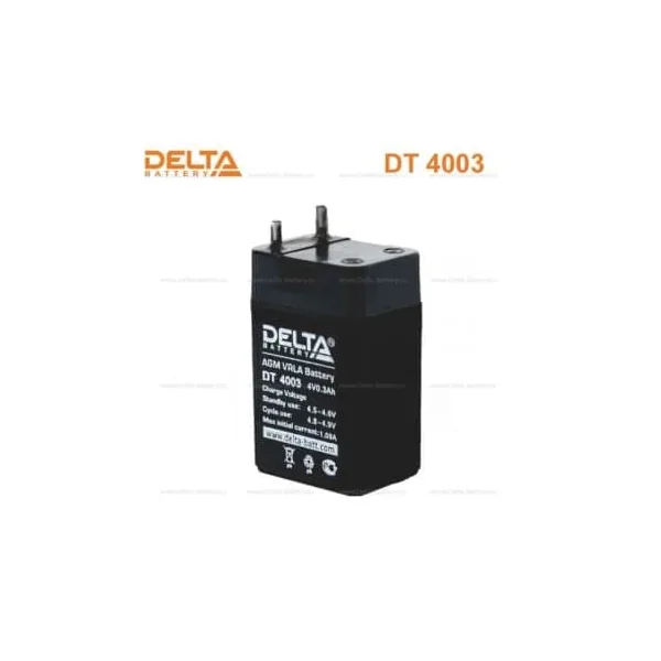Аккумулятор DELTA DT 4003 4V 0,3Ah AGM