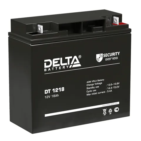 Аккумулятор DELTA DT 18 Ач, 182x77x166