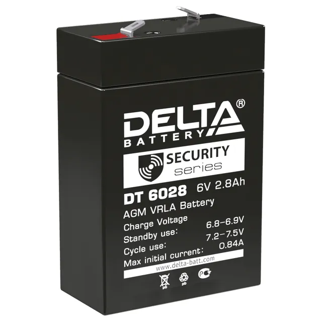 Аккумулятор DELTA 2.8 Ач, 66x33x99