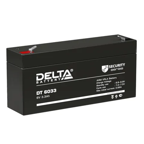Аккумулятор DELTA 3.3 Ач, 134x34x67