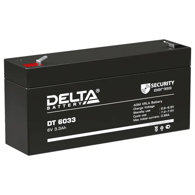 Аккумулятор DELTA 3.3 Ач, 134x34x67