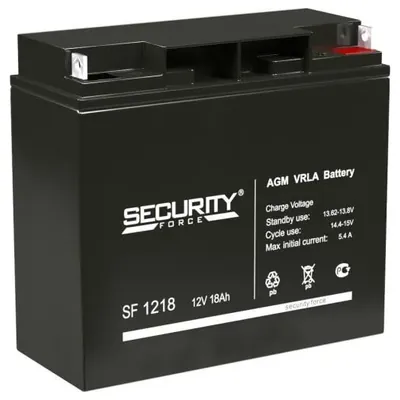 Аккумулятор Security Force 18 Ач, 182x77x166