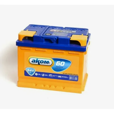 Аккумулятор АКОМ Standart 6CT-60.0 LA 60 Ач 540 А (EN), прямая полярность, LN2