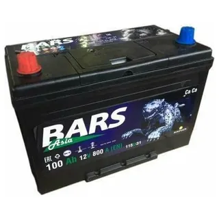 Аккумулятор BARS Asia 100 Ач 800 А (EN), прямая полярность, D31