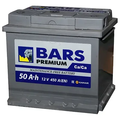 Аккумулятор BARS Premium 50 Ач 450 А (EN), прямая полярность, LN1