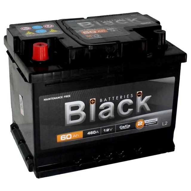 Аккумулятор BLACK 60 Ач 460 А (EN), прямая полярность, LN2