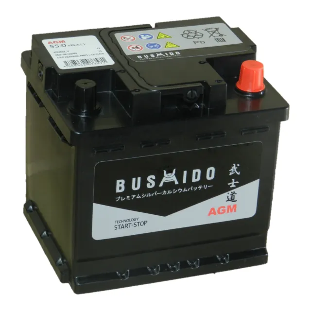Аккумулятор BUSHIDO AGM 6СТ-55 55 Ач 550 А (EN), обратная полярность, LN1