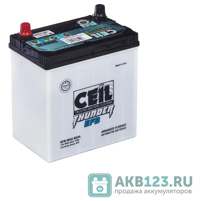 Аккумулятор CEIL 40 Ач 420 А (EN), обратная полярность, B20