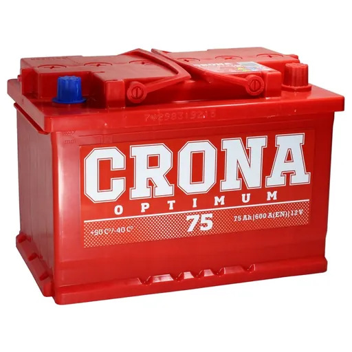 Аккумулятор CRONA 75 Ач 600 А (EN), обратная полярность, LN3
