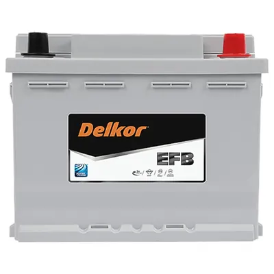 Аккумулятор DELKOR EFB 60 Ач 560 А (EN), обратная полярность, LN2