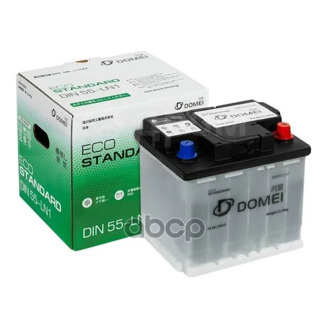 Аккумулятор DOMEI Eco STANDARD 55 Ач 450 А (EN), обратная полярность, LN1
