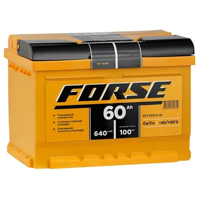 Аккумулятор FORSE 60 Ач 600 А (EN), обратная полярность, LBN2