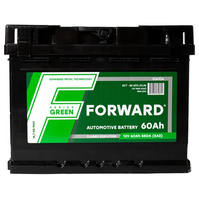 Аккумулятор FORWARD Green 60 Ач 550 А (EN), обратная полярность, LN2