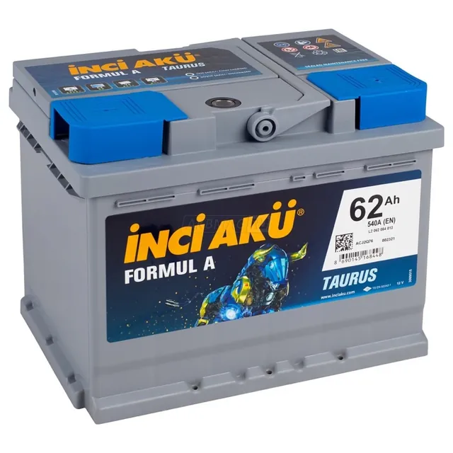 Аккумулятор INCI AKU Formul A 62 Ач 540 А (EN), обратная полярность, LN2