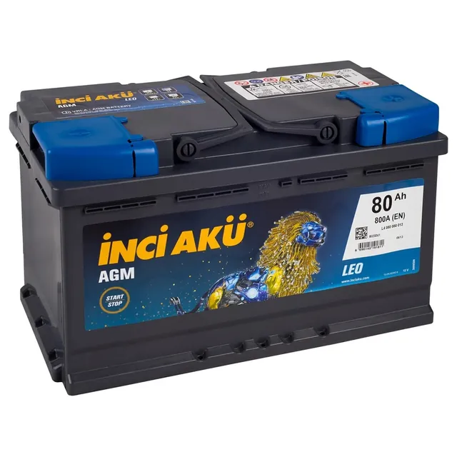 Аккумулятор INCI AKU 80 Ач 800 А (EN), обратная полярность, LN4
