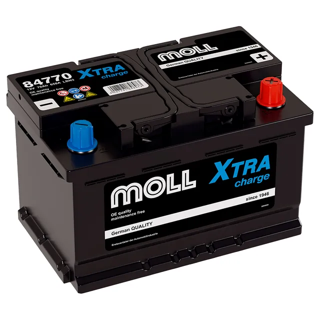Аккумулятор MOLL XTRA CHARGE 70 Ач 650 А (EN), обратная полярность, LBN3