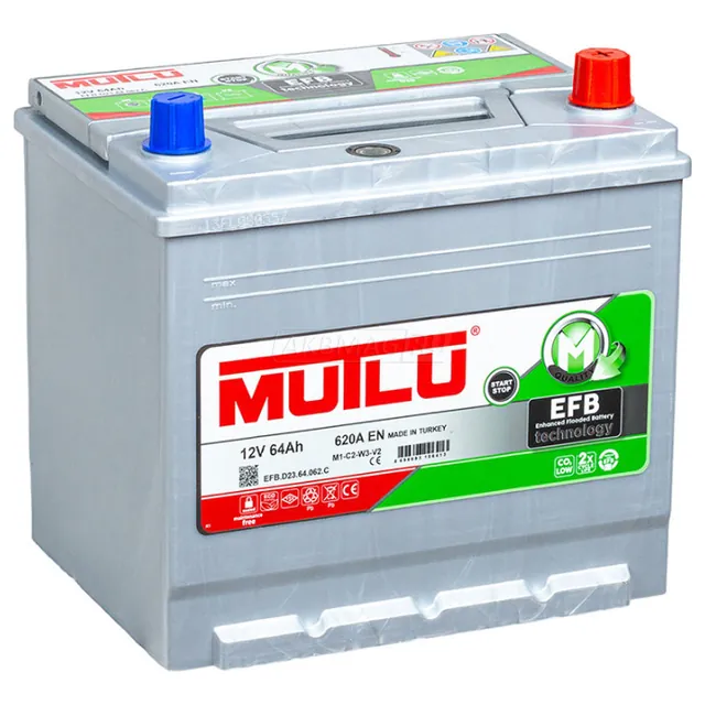 Аккумулятор MUTLU 64 Ач 620 А (EN), обратная полярность, D23