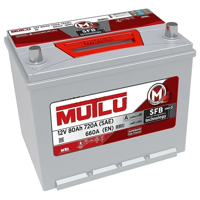 Аккумулятор MUTLU SFB M3 80 Ач 600 А (EN), обратная полярность, D26