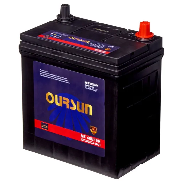 Аккумулятор OURSUN 44 Ач 380 А (JIS), прямая полярность, B19