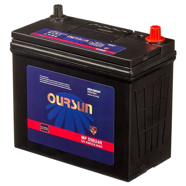 Аккумулятор OURSUN 45 Ач 430 А (JIS), прямая полярность, B24