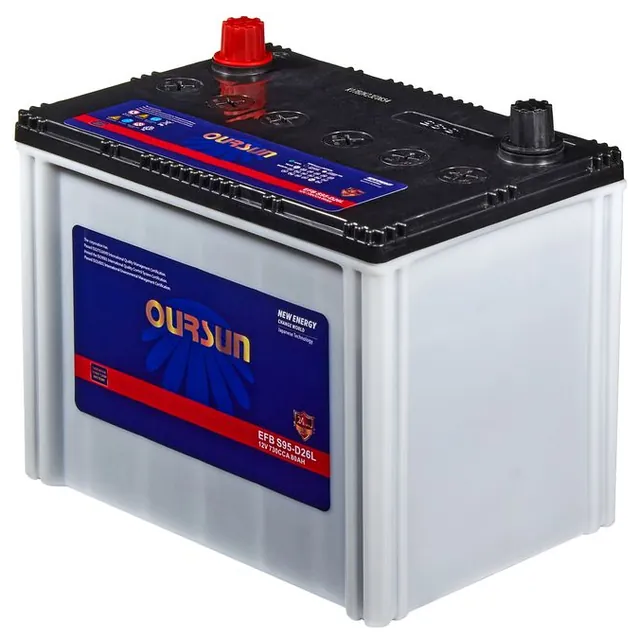 Аккумулятор OURSUN 80 Ач 730 А (EN), обратная полярность, D26