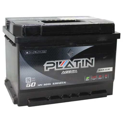 Аккумулятор PLATIN Silver 60 Ач 630 А (EN), обратная полярность, LN2