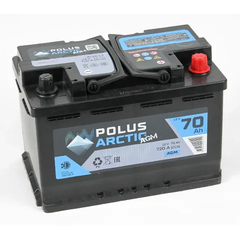 Аккумулятор POLUS 70 Ач 750 А (EN), обратная полярность, LN3