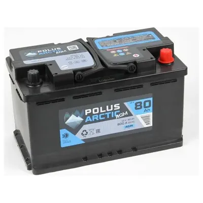 Аккумулятор POLUS Arctic 80 Ач 850 А (EN), обратная полярность, LN4