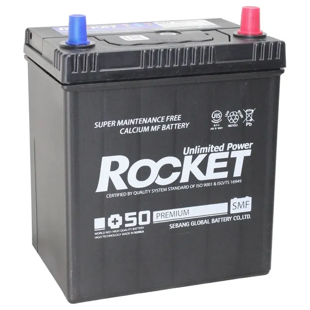 Аккумулятор ROCKET SMF 42 Ач 340 А (SAE), обратная полярность, B19