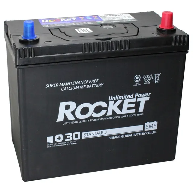 Аккумулятор ROCKET 45 Ач 430 А (EN), обратная полярность, B24