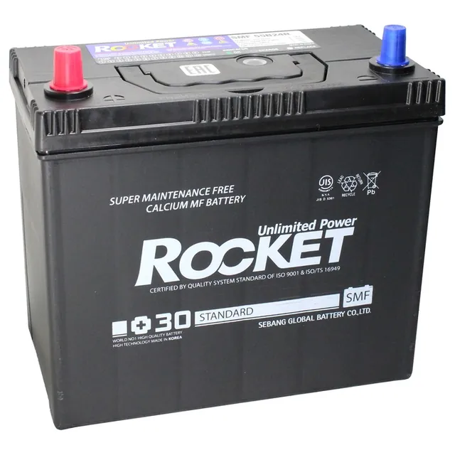 Аккумулятор ROCKET 45 Ач 430 А (EN), прямая полярность, B24