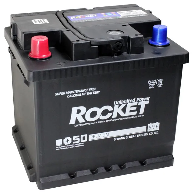 Аккумулятор ROCKET 55 Ач 480 А (EN), прямая полярность, LN1